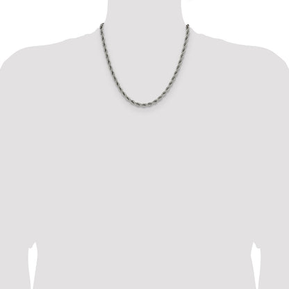 Chisel Stainless Steel Polished 5mm 20 inch Rope Chain