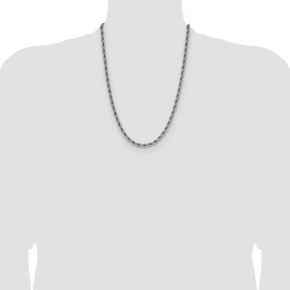 Chisel Stainless Steel Polished 5mm 24 inch Rope Chain