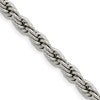 Chisel Stainless Steel Polished 5mm 22 inch Rope Chain
