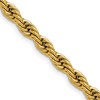 Chisel Stainless Steel Polished Yellow IP-plated 5mm 20 inch Rope Chain