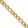 Chisel Stainless Steel Polished Yellow IP-plated 7.5mm 24 inch Figaro Chain