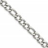 Chisel Stainless Steel Polished 7.5mm 24 inch Figaro Chain