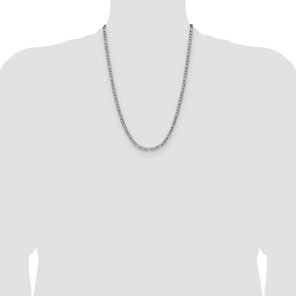 Chisel Stainless Steel Polished 4.5mm 24 inch Figaro Chain