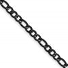 Chisel Stainless Steel Polished Black IP-plated 4.5mm 22 inch Figaro Chain