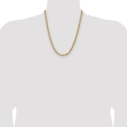 Chisel Stainless Steel Polished Yellow IP-plated 4.5mm 22 inch Figaro Chain