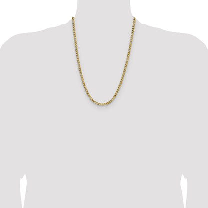 Chisel Stainless Steel Polished Yellow IP-plated 4.5mm 24 inch Figaro Chain