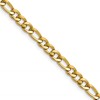 Chisel Stainless Steel Polished Yellow IP-plated 4.5mm 18 inch Figaro Chain