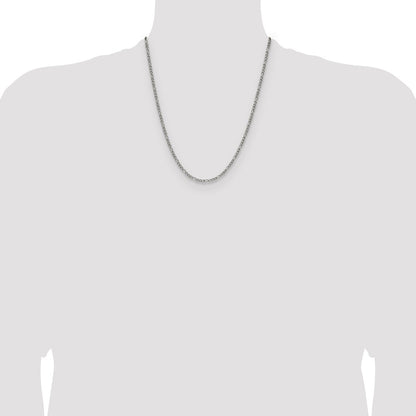 Chisel Stainless Steel Polished 3mm 22 inch Figaro Chain