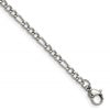 Chisel Stainless Steel Polished 3mm 8 inch Figaro Chain