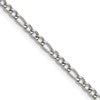 Chisel Stainless Steel Polished 3mm 22 inch Figaro Chain