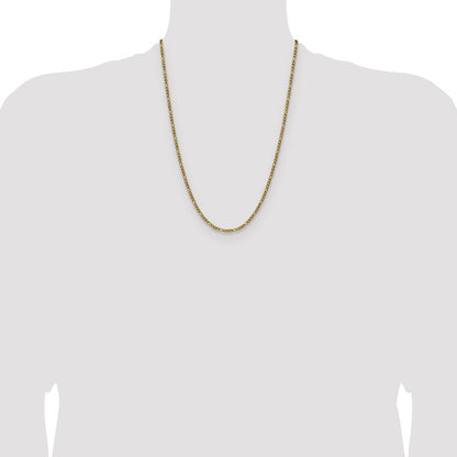 Chisel Stainless Steel Polished Yellow IP-plated 3mm 24 inch Figaro Chain