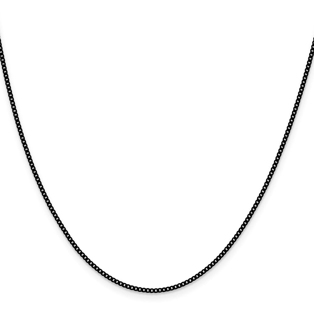 Chisel Stainless Steel Polished Black IP-plated 1.5mm 18 inch Curb Chain