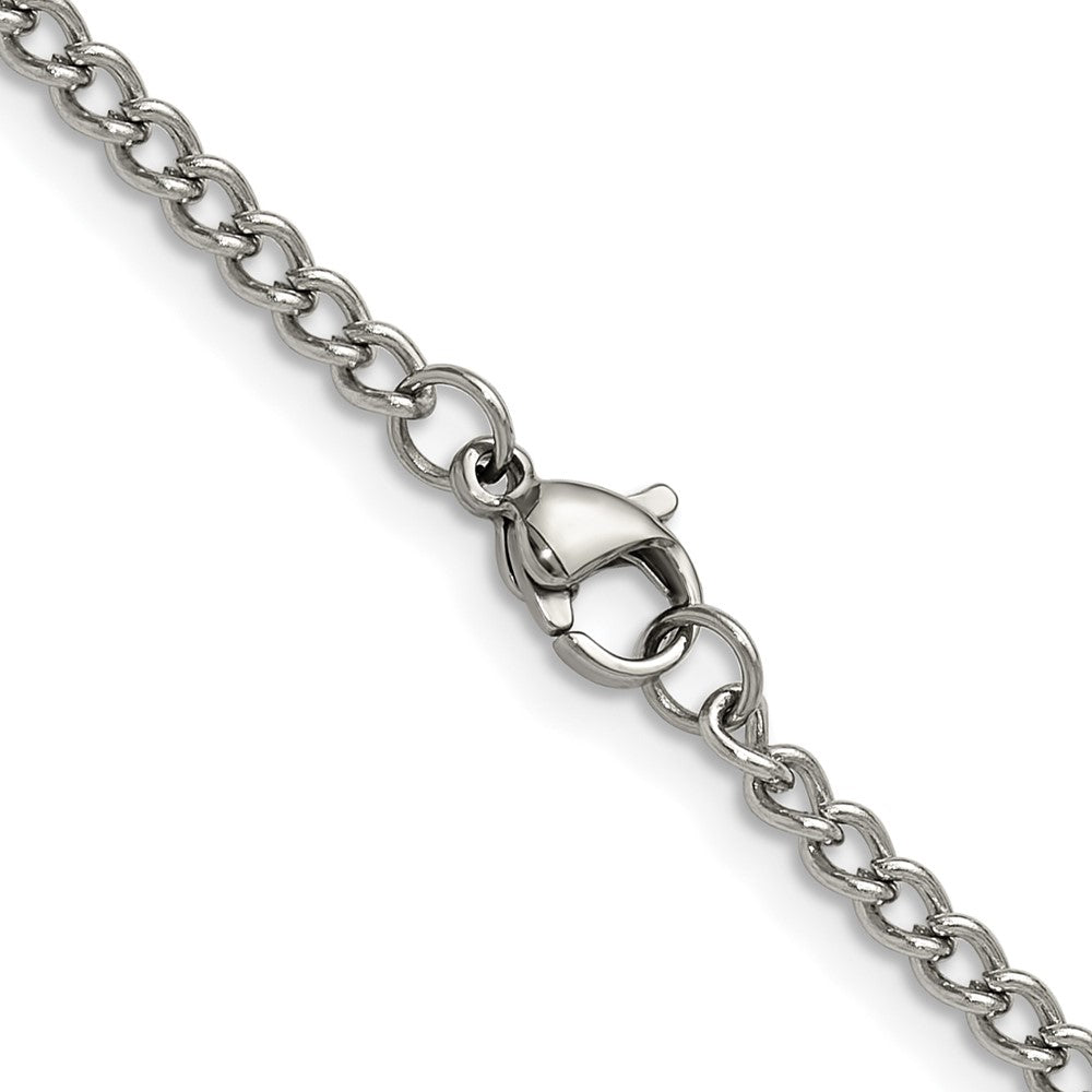 Chisel Stainless Steel Polished 3mm 22 inch Round Curb Chain