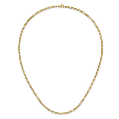 Chisel Stainless Steel Polished Yellow IP-plated 3mm 20 inch Round Curb Chain
