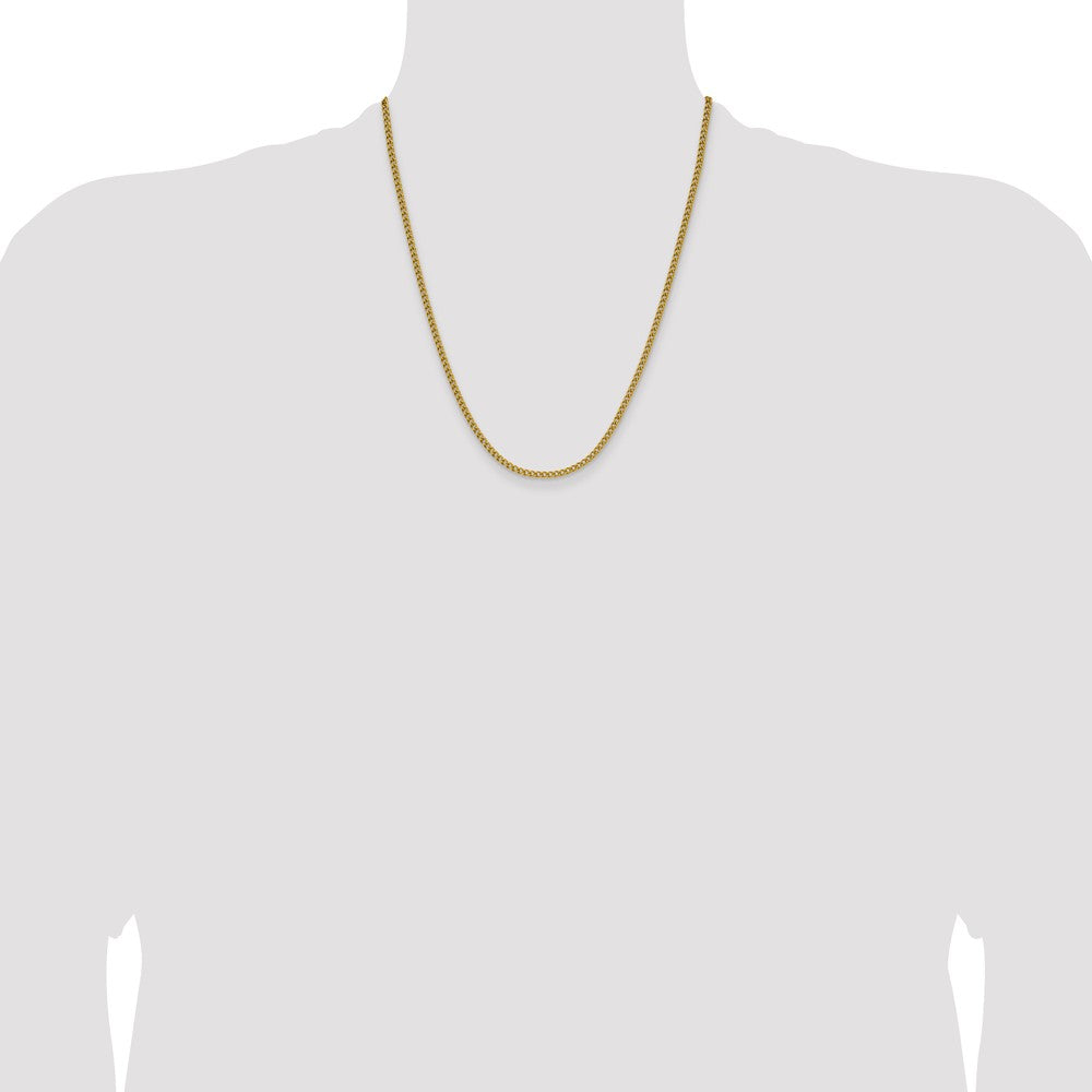 Chisel Stainless Steel Polished Yellow IP-plated 3mm 22 inch Round Curb Chain