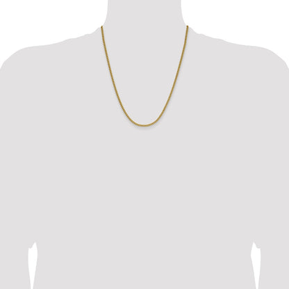 Chisel Stainless Steel Polished Yellow IP-plated 3mm 22 inch Round Curb Chain