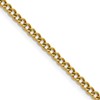 Chisel Stainless Steel Polished Yellow IP-plated 3mm 18 inch Round Curb Chain
