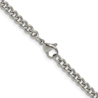 Chisel Stainless Steel Polished 4.5mm 20 inch Round Curb Chain