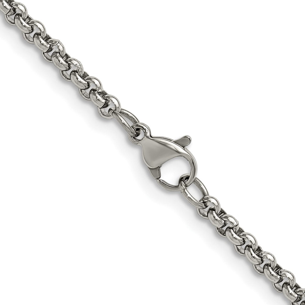Chisel Stainless Steel Polished 3mm 18 inch Rolo Chain