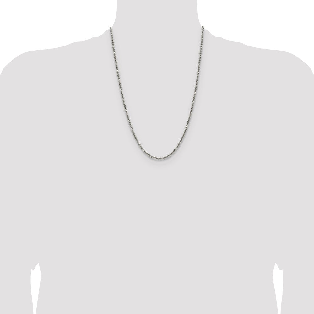 Chisel Stainless Steel Polished 3mm 24 inch Rolo Chain