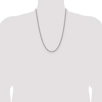 Chisel Stainless Steel Polished 3mm 24 inch Rolo Chain