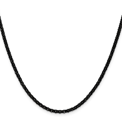 Chisel Stainless Steel Polished Black IP-plated 3mm 24 inch Rolo Chain