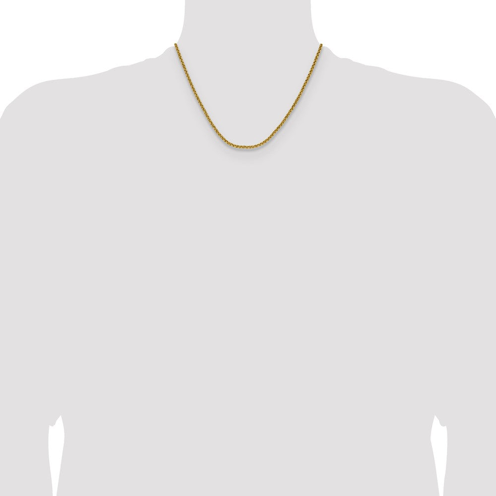 Chisel Stainless Steel Polished Yellow IP-plated 3mm 18 inch Rolo Chain