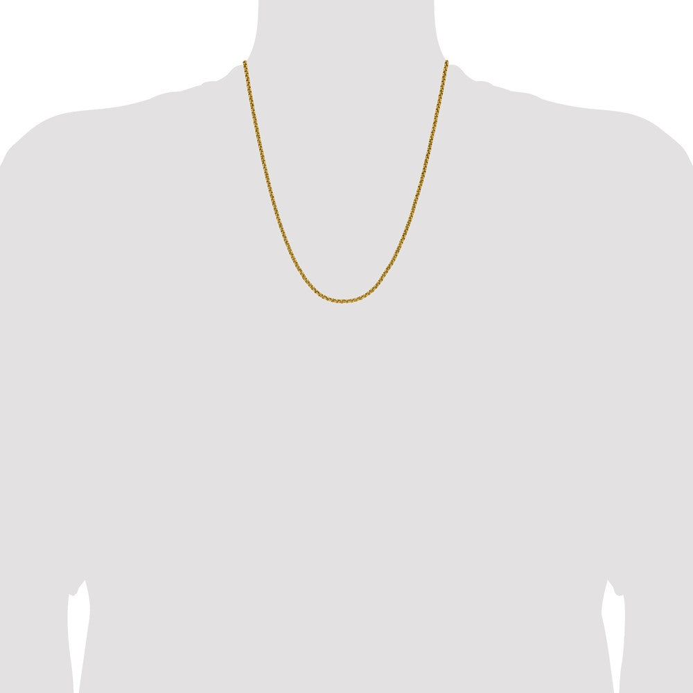 Chisel Stainless Steel Polished Yellow IP-plated 3mm 22 inch Rolo Chain