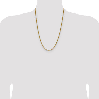Chisel Stainless Steel Polished Yellow IP-plated 3mm 24 inch Rolo Chain