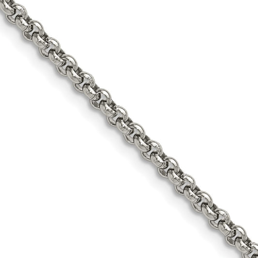 Chisel Stainless Steel Polished 3mm 22 inch Rolo Chain