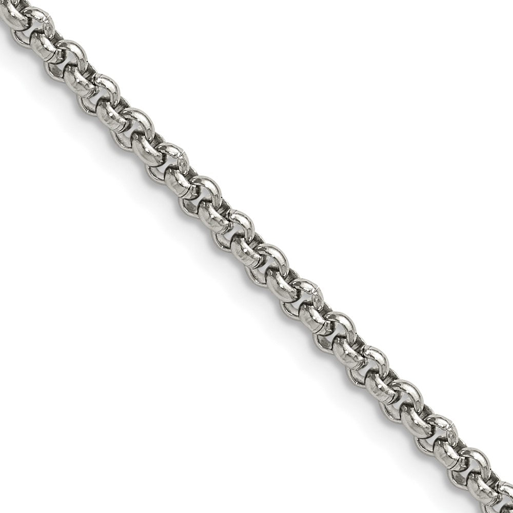 Chisel Stainless Steel Polished 3mm 24 inch Rolo Chain