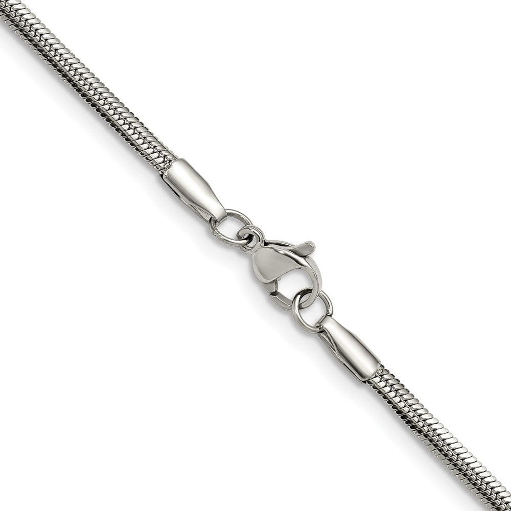 Chisel Stainless Steel Polished 2.7mm 16 inch Snake Chain