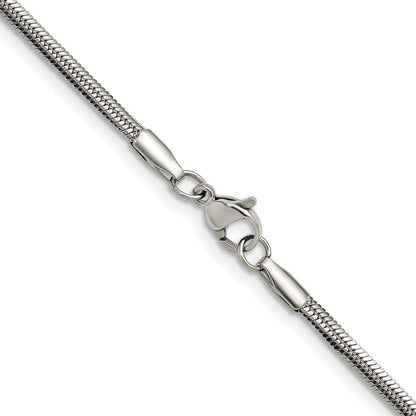 Chisel Stainless Steel Polished 2.7mm 24 inch Snake Chain