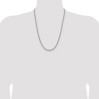 Chisel Stainless Steel Polished 2.7mm 24 inch Snake Chain