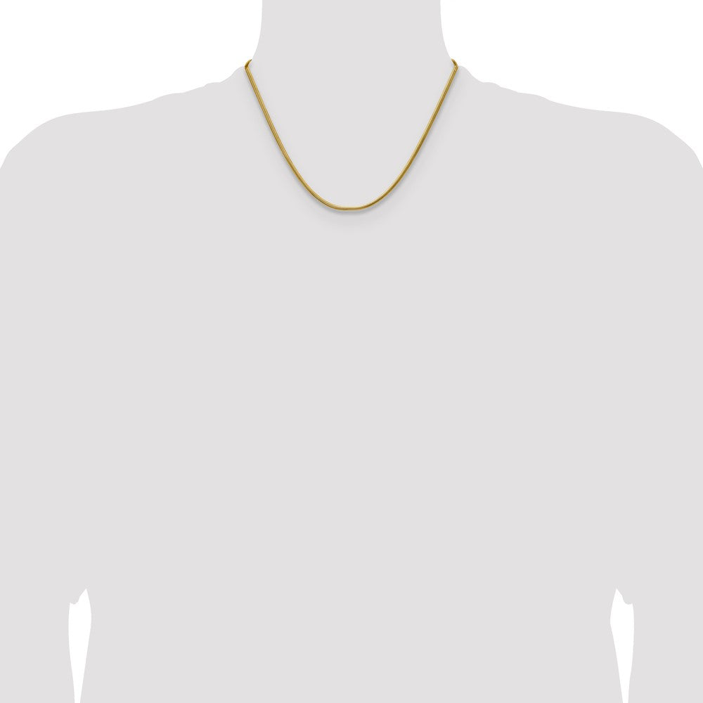 Chisel Stainless Steel Polished Yellow IP-plated 2.7mm 18 inch Snake Chain