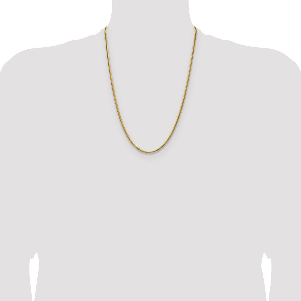 Chisel Stainless Steel Polished Yellow IP-plated 2.7mm 24 inch Snake Chain