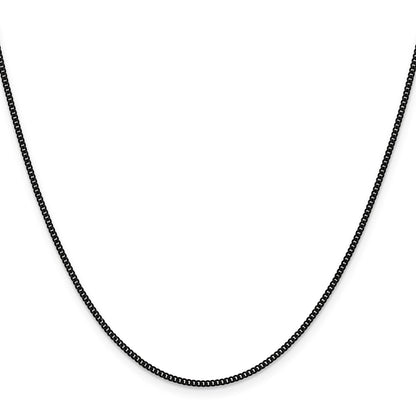 Chisel Stainless Steel Polished Black IP-plated 1.5mm 18 inch Curb Chain