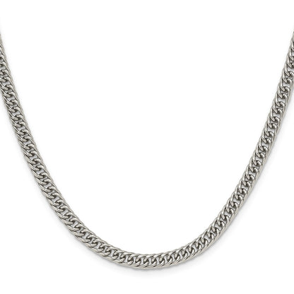 Chisel Stainless Steel Polished 5mm 24 inch Double Curb Chain