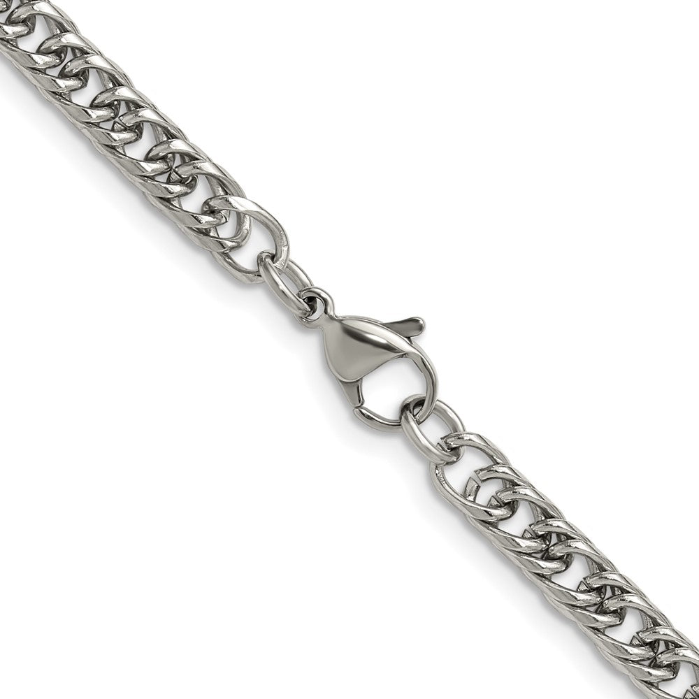 Chisel Stainless Steel Polished 5mm 20 inch Double Curb Chain