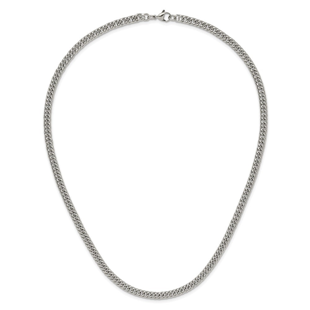 Chisel Stainless Steel Polished 5mm 20 inch Double Curb Chain