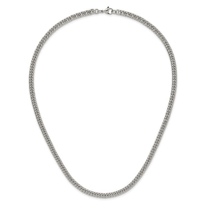 Chisel Stainless Steel Polished 5mm 20 inch Double Curb Chain