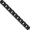 Chisel Stainless Steel Polished Black IP-plated 5mm 24 inch Double Curb Chain