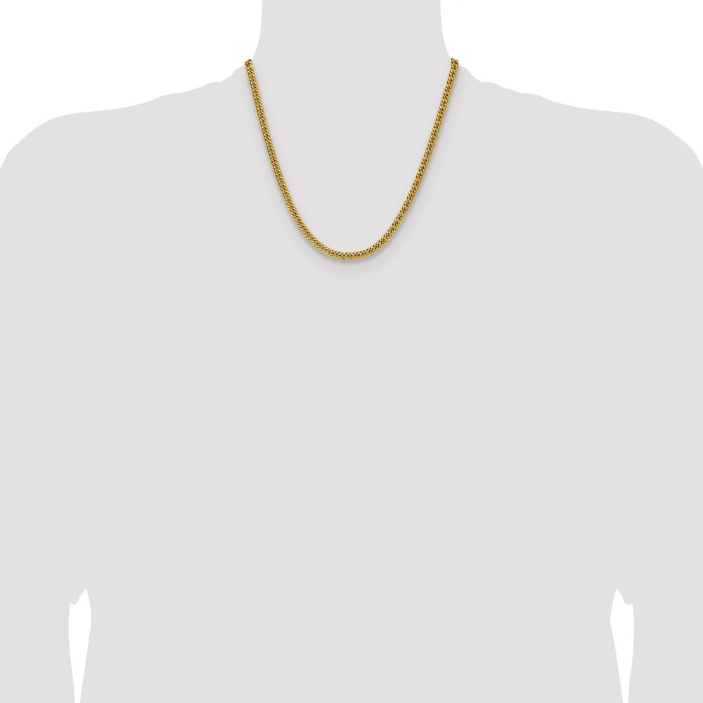 Chisel Stainless Steel Polished Yellow IP-plated 5mm 20 inch Double Curb Chain