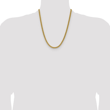 Chisel Stainless Steel Polished Yellow IP-plated 5mm 22 inch Double Curb Chain