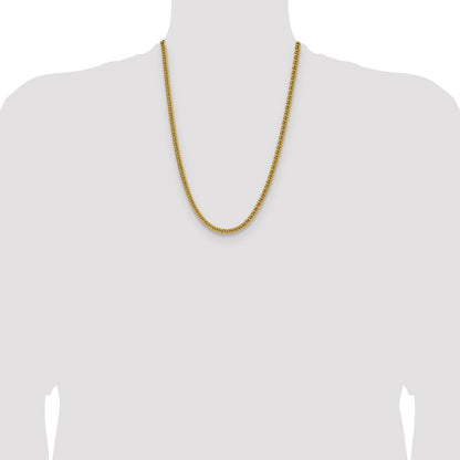 Chisel Stainless Steel Polished Yellow IP-plated 5mm 24 inch Double Curb Chain