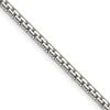 Chisel Stainless Steel Polished 3mm 22 inch Flat Box Chain