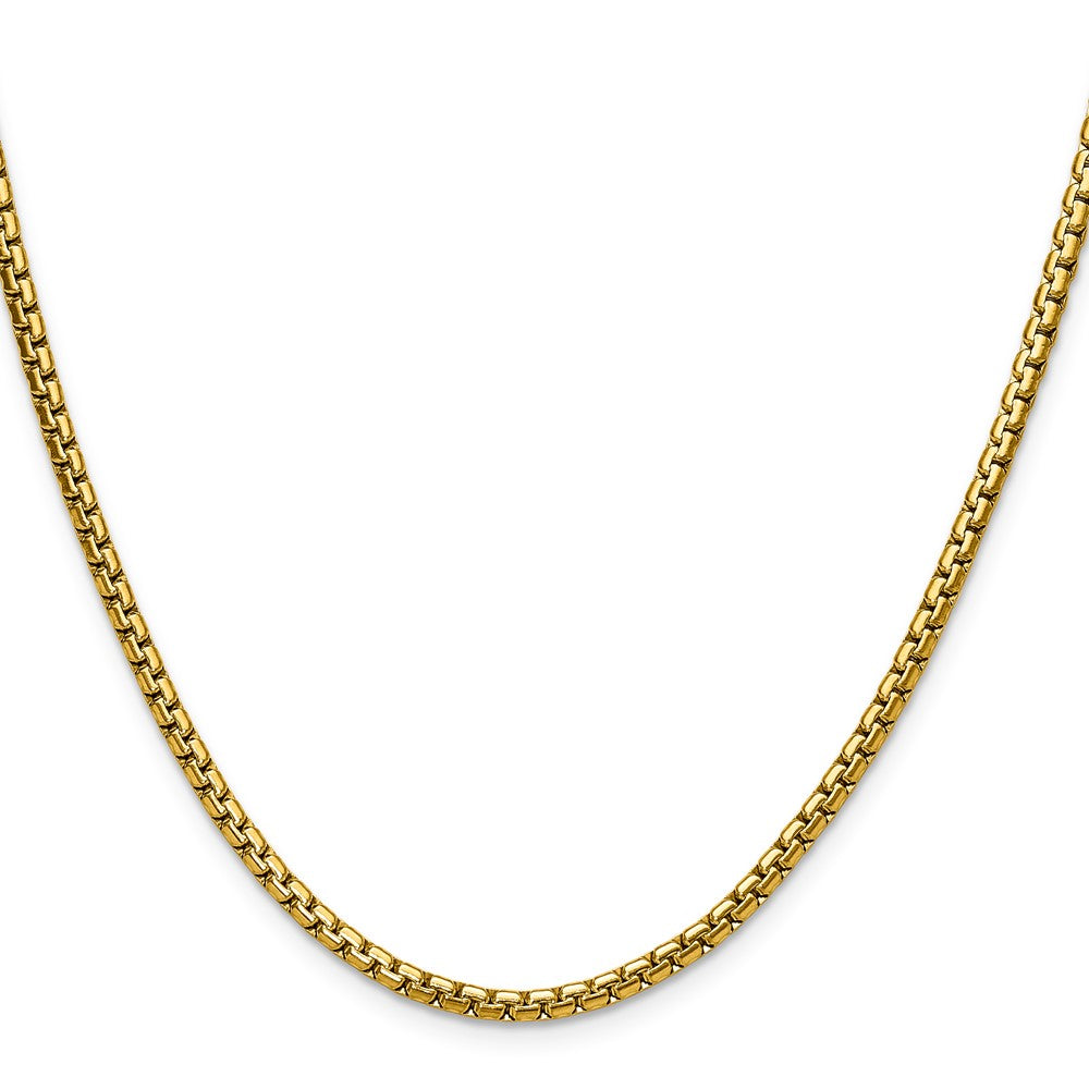 Chisel Stainless Steel Polished Yellow IP-plated 3mm 20 inch Flat Box Chain
