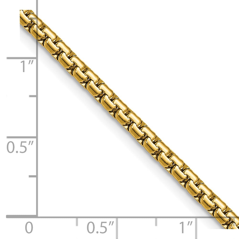 Chisel Stainless Steel Polished Yellow IP-plated 3mm 24 inch Flat Box Chain