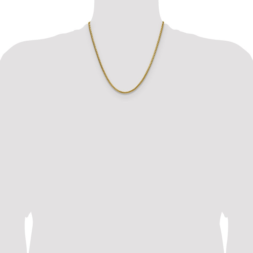 Chisel Stainless Steel Polished Yellow IP-plated 3mm 20 inch Flat Box Chain