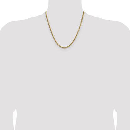 Chisel Stainless Steel Polished Yellow IP-plated 3mm 20 inch Flat Box Chain
